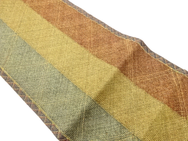 JAPANESE NAGOYA OBI / KUMI-ORI / KINSAI / WOVEN GRID